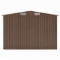 vidaXL Cobertizo de jardín acero galvanizado marrón 257x990x181 cm vidaXL Cobertizo de jardín acero galvanizado marrón 257x990x181 cm