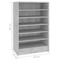 vidaXL Mueble zapatero madera contrachapada gris hormigón 60x35x92 cm vidaXL Mueble zapatero madera contrachapada gris hormigón 60x35x92 cm