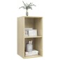vidaXL Mueble de pared para TV madera contrachapada roble 37x37x72 cm