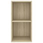 vidaXL Mueble de pared para TV madera contrachapada roble 37x37x72 cm