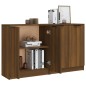vidaXL Aparadores 2 uds madera contrachapada roble marrón 60x30x70 cm vidaXL Aparadores 2 uds madera contrachapada roble marrón 60x30x70 cm