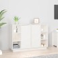 vidaXL Aparador de madera maciza de pino blanco 120x35x80 cm