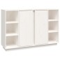 vidaXL Aparador de madera maciza de pino blanco 120x35x80 cm
