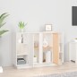 vidaXL Aparador de madera maciza de pino blanco 120x35x80 cm