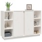 vidaXL Aparador de madera maciza de pino blanco 120x35x80 cm