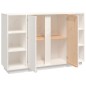 vidaXL Aparador de madera maciza de pino blanco 120x35x80 cm