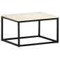 vidaXL Mesa de centro piedra real textura de mármol blanco 60x60x35 cm vidaXL Mesa de centro piedra real textura de mármol blanco 60x60x35 cm