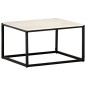 vidaXL Mesa de centro piedra real textura de mármol blanco 60x60x35 cm vidaXL Mesa de centro piedra real textura de mármol blanco 60x60x35 cm