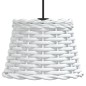 vidaXL Pantalla para lámpara de techo mimbre blanco Ø20x15 cm