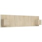 vidaXL Cabecero de cama con mesitas madera contrachapada roble Sonoma vidaXL Cabecero de cama con mesitas madera contrachapada roble Sonoma