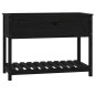 vidaXL Jardinera con estante madera maciza pino negra 111,5x54x81 cm vidaXL Jardinera con estante madera maciza pino negra 111,5x54x81 cm