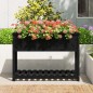 vidaXL Jardinera con estante madera maciza pino negra 111,5x54x81 cm vidaXL Jardinera con estante madera maciza pino negra 111,5x54x81 cm