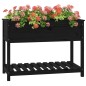 vidaXL Jardinera con estante madera maciza pino negra 111,5x54x81 cm vidaXL Jardinera con estante madera maciza pino negra 111,5x54x81 cm