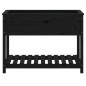 vidaXL Jardinera con estante madera maciza pino negra 111,5x54x81 cm vidaXL Jardinera con estante madera maciza pino negra 111,5x54x81 cm