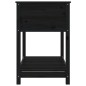 vidaXL Jardinera con estante madera maciza pino negra 111,5x54x81 cm vidaXL Jardinera con estante madera maciza pino negra 111,5x54x81 cm