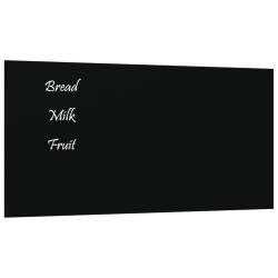 vidaXL Pizarra magnética de pared vidrio templado negro 40x20 cm