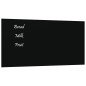 vidaXL Pizarra magnética de pared vidrio templado negro 40x20 cm vidaXL Pizarra magnética de pared vidrio templado negro 40x20 cm