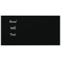 vidaXL Pizarra magnética de pared vidrio templado negro 40x20 cm vidaXL Pizarra magnética de pared vidrio templado negro 40x20 cm