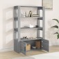 vidaXL Aparador de madera contrachapada gris Sonoma 80x30x119,5 cm vidaXL Aparador de madera contrachapada gris Sonoma 80x30x119,5 cm