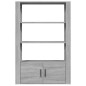 vidaXL Aparador de madera contrachapada gris Sonoma 80x30x119,5 cm vidaXL Aparador de madera contrachapada gris Sonoma 80x30x119,5 cm