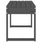 vidaXL Banco de jardín madera maciza de pino gris 80x38x45 cm