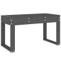 vidaXL Banco de jardín madera maciza de pino gris 80x38x45 cm