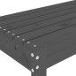 vidaXL Banco de jardín madera maciza de pino gris 80x38x45 cm