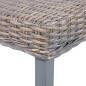 vidaXL Banco de ratán kubu y madera maciza de mango gris 110 cm vidaXL Banco de ratán kubu y madera maciza de mango gris 110 cm
