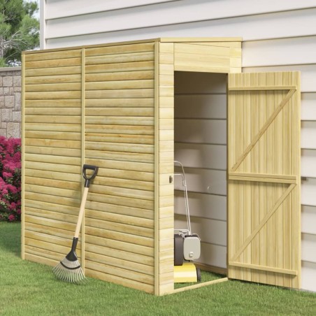 vidaXL Caseta de almacenaje de jardín madera de pino 100x210x218 cm