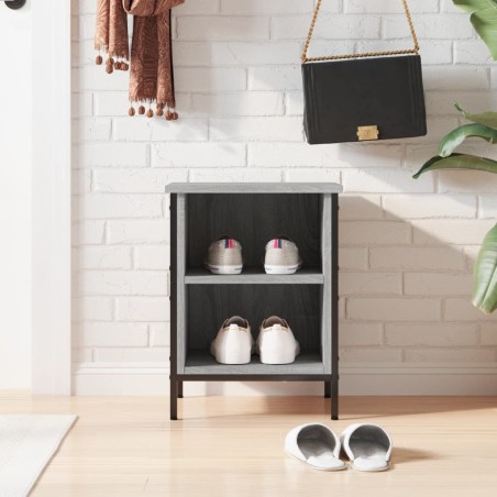 vidaXL Zapatero madera de ingeniería gris Sonoma 38x35x50 cm