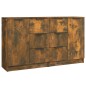 vidaXL Aparadores 2 uds madera contrachapada roble ahumado 60x30x70 cm vidaXL Aparadores 2 uds madera contrachapada roble ahumado 60x30x70 cm
