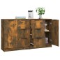 vidaXL Aparadores 2 uds madera contrachapada roble ahumado 60x30x70 cm vidaXL Aparadores 2 uds madera contrachapada roble ahumado 60x30x70 cm