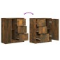 vidaXL Aparadores 2 uds madera contrachapada roble ahumado 60x30x70 cm vidaXL Aparadores 2 uds madera contrachapada roble ahumado 60x30x70 cm