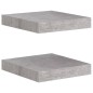 vidaXL Estante flotante pared 2 uds MDF gris hormigón 23x23,5x3,8 cm vidaXL Estante flotante pared 2 uds MDF gris hormigón 23x23,5x3,8 cm