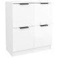 vidaXL Aparadores 2 uds madera contrachapada blanco brillo 60x30x70 cm vidaXL Aparadores 2 uds madera contrachapada blanco brillo 60x30x70 cm