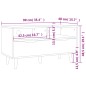 vidaXL Mueble de TV madera de ingeniería gris hormigón 90x40x48,5 cm