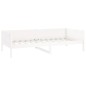 vidaXL Sofá cama madera maciza de pino blanco 90x190 cm