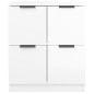 vidaXL Aparadores 2 uds madera contrachapada blanco brillo 60x30x70 cm vidaXL Aparadores 2 uds madera contrachapada blanco brillo 60x30x70 cm