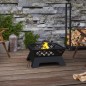 vidaXL Brasero con atizador acero XXL 50 cm vidaXL Brasero con atizador acero XXL 50 cm