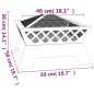 vidaXL Brasero con atizador acero XXL 50 cm vidaXL Brasero con atizador acero XXL 50 cm