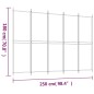 vidaXL Biombo divisor de 5 paneles de tela marrón 250x180 cm vidaXL Biombo divisor de 5 paneles de tela marrón 250x180 cm
