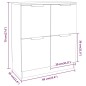 vidaXL Aparadores 2 uds madera contrachapada blanco brillo 60x30x70 cm vidaXL Aparadores 2 uds madera contrachapada blanco brillo 60x30x70 cm