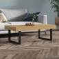 vidaXL Mesa de centro MDF y hierro marrón claro y negro 120x60x40 cm vidaXL Mesa de centro MDF y hierro marrón claro y negro 120x60x40 cm