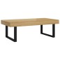 vidaXL Mesa de centro MDF y hierro marrón claro y negro 120x60x40 cm vidaXL Mesa de centro MDF y hierro marrón claro y negro 120x60x40 cm