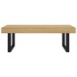 vidaXL Mesa de centro MDF y hierro marrón claro y negro 120x60x40 cm vidaXL Mesa de centro MDF y hierro marrón claro y negro 120x60x40 cm
