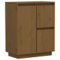 vidaXL Aparador de madera maciza de pino marrón miel 60x34x75 cm vidaXL Aparador de madera maciza de pino marrón miel 60x34x75 cm