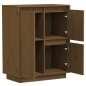 vidaXL Aparador de madera maciza de pino marrón miel 60x34x75 cm vidaXL Aparador de madera maciza de pino marrón miel 60x34x75 cm