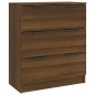 vidaXL Aparador de 3 piezas madera contrachapada marrón roble vidaXL Aparador de 3 piezas madera contrachapada marrón roble