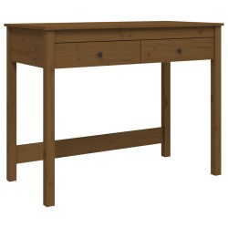 vidaXL Escritorio con cajones madera de pino marrón miel 100x50x78 cm