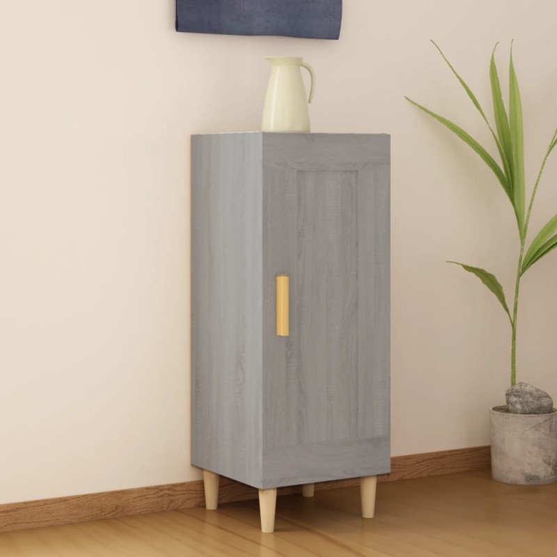 vidaXL Aparador madera de ingeniería gris Sonoma 34,5x34x90 cm vidaXL Aparador madera de ingeniería gris Sonoma 34,5x34x90 cm